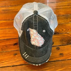 Distressed Georgia GA State Baseball Hat